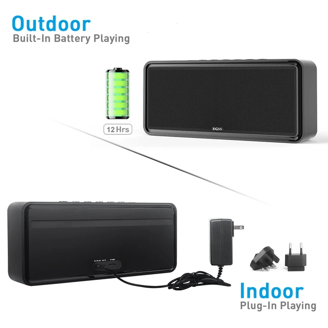 DOSS-Altavoz Bluetooth portátil para el hogar, Subwoofer de graves estéreo inalámbrico, caja de sonido de música, TWS, potente, 32W 3