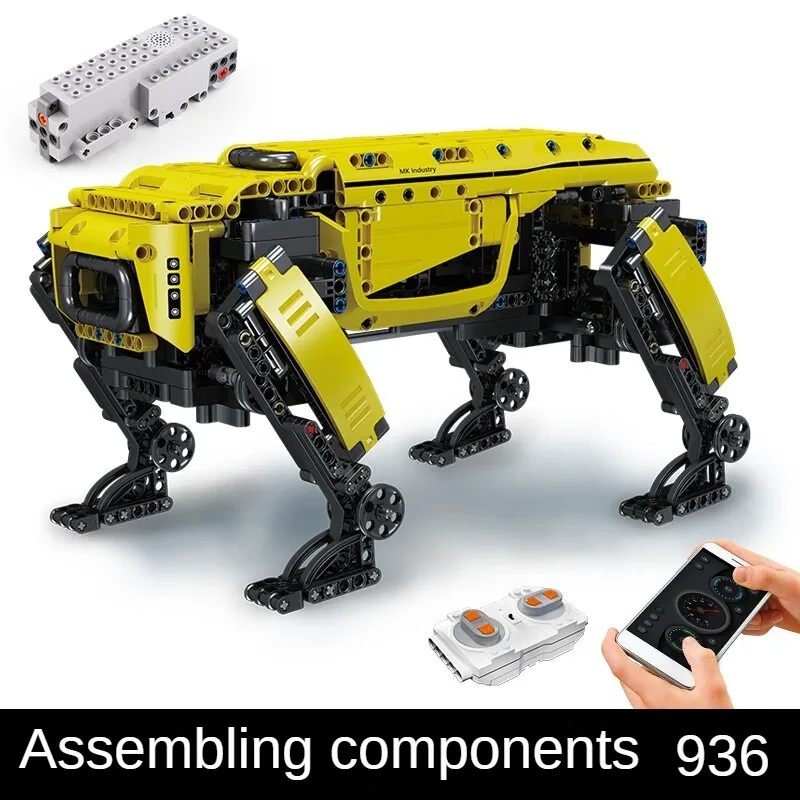 

KEEPPLEY Programming Robot BuildingBlock MechanicalDog BoyPuzzleAssembly RemoteControl APP Programming Remote Control MachineDog