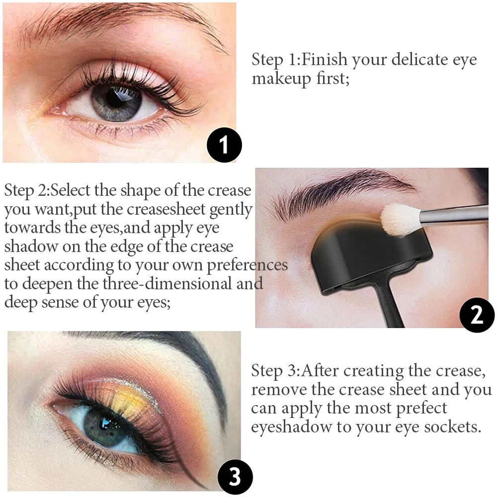 6 In 1 Crease Line Kit Stencil Eyes Women Eyeshadow Cut Crease Silicone Eye Makeup Stencils Eyeliner Template To Delineate 1 Set