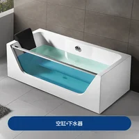 Rectangular acrylic glass household adult double bathroom Thermal insulation heated double surf Jacuzzi 2