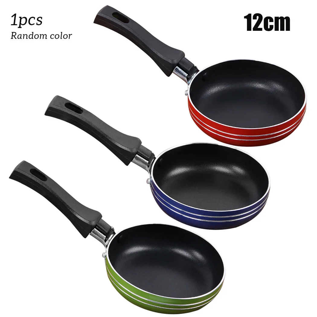 12/14/16cm Mini Frying Pan Non-Stick Stainless Steel Breakfast Egg Frying Pot Pancake Maker Kitchen Saucepan