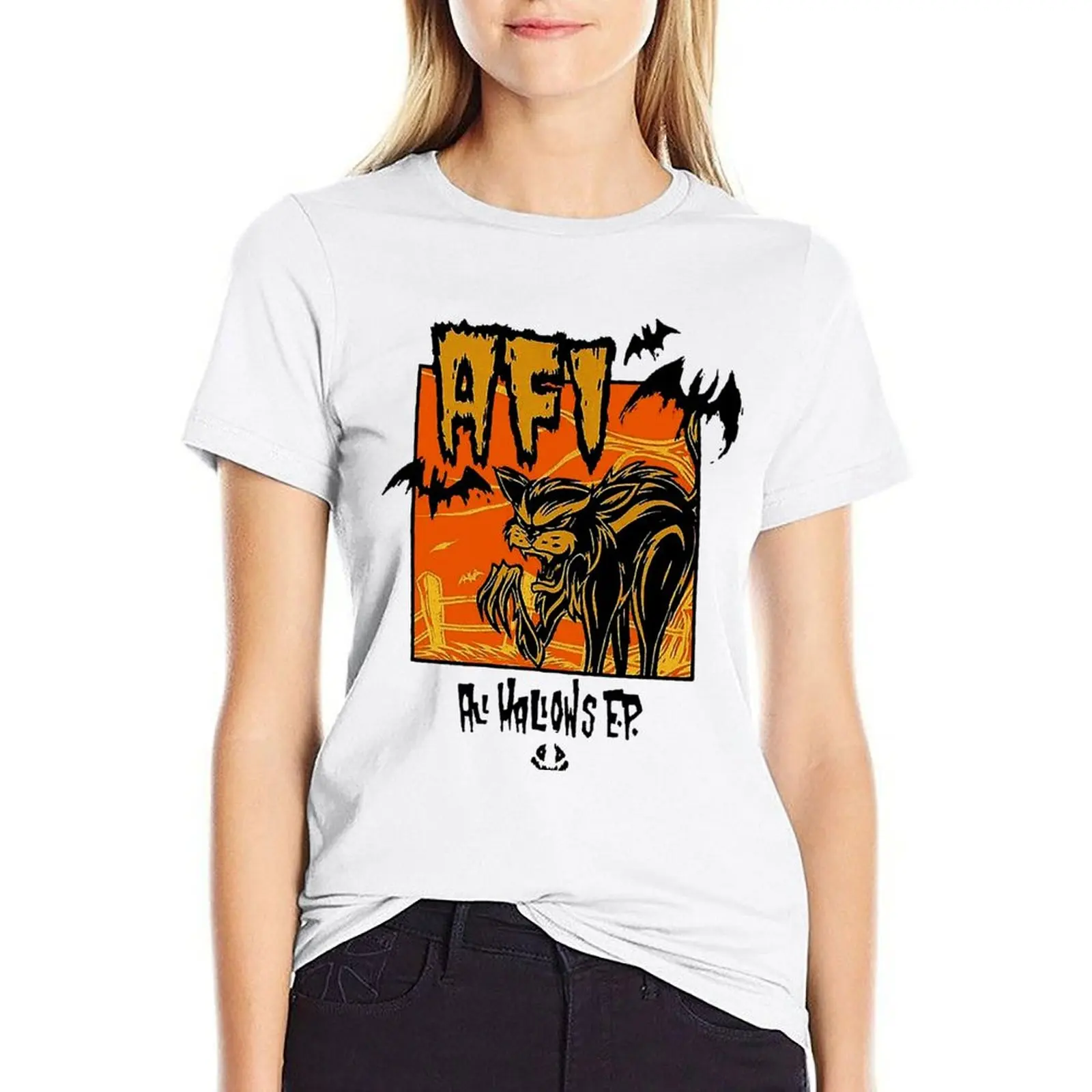 

Afi Band T-shirt cute tops lady clothes t-shirt dress for Women plus size