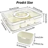 4/8 Grids Food Divided Serving Tray with Lids Portable Fruits Nuts Candy Spice Refrigerator Storage Box Snack Food Container 2