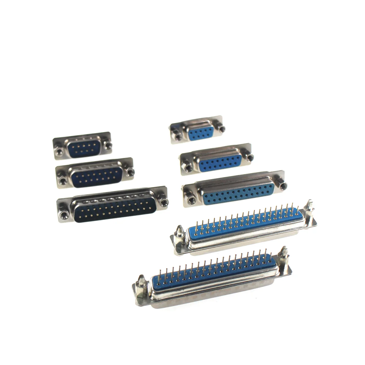 5PCS DB9 DB15 DB25 DB37/9/15/25/37 핀 스트레이트 180 학위 남성 여성 플러그 D-sub PCB 장착 커넥터 DP9 DP15 DP25 DP37