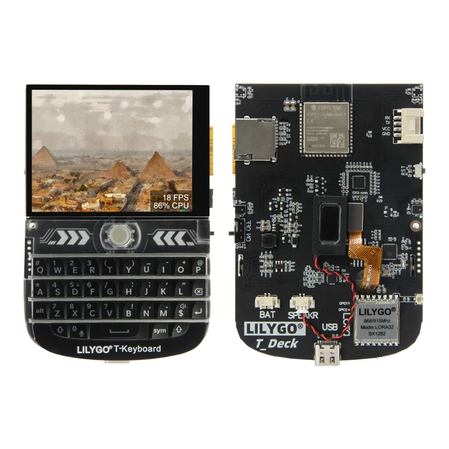 LILYGO T-Deck Plus Meshcore 868MHz – Scheda Sviluppo TTGO Con Display 2,8", Antenna Esterna, Firmware Meshcore Preinstallato