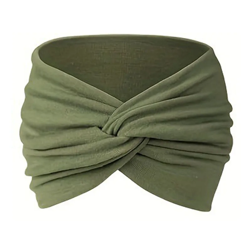 African-Inspired Wide Headband for Women – Stretchable, Non-Slip Turban Twist Hair Wrap for Sport and Workout