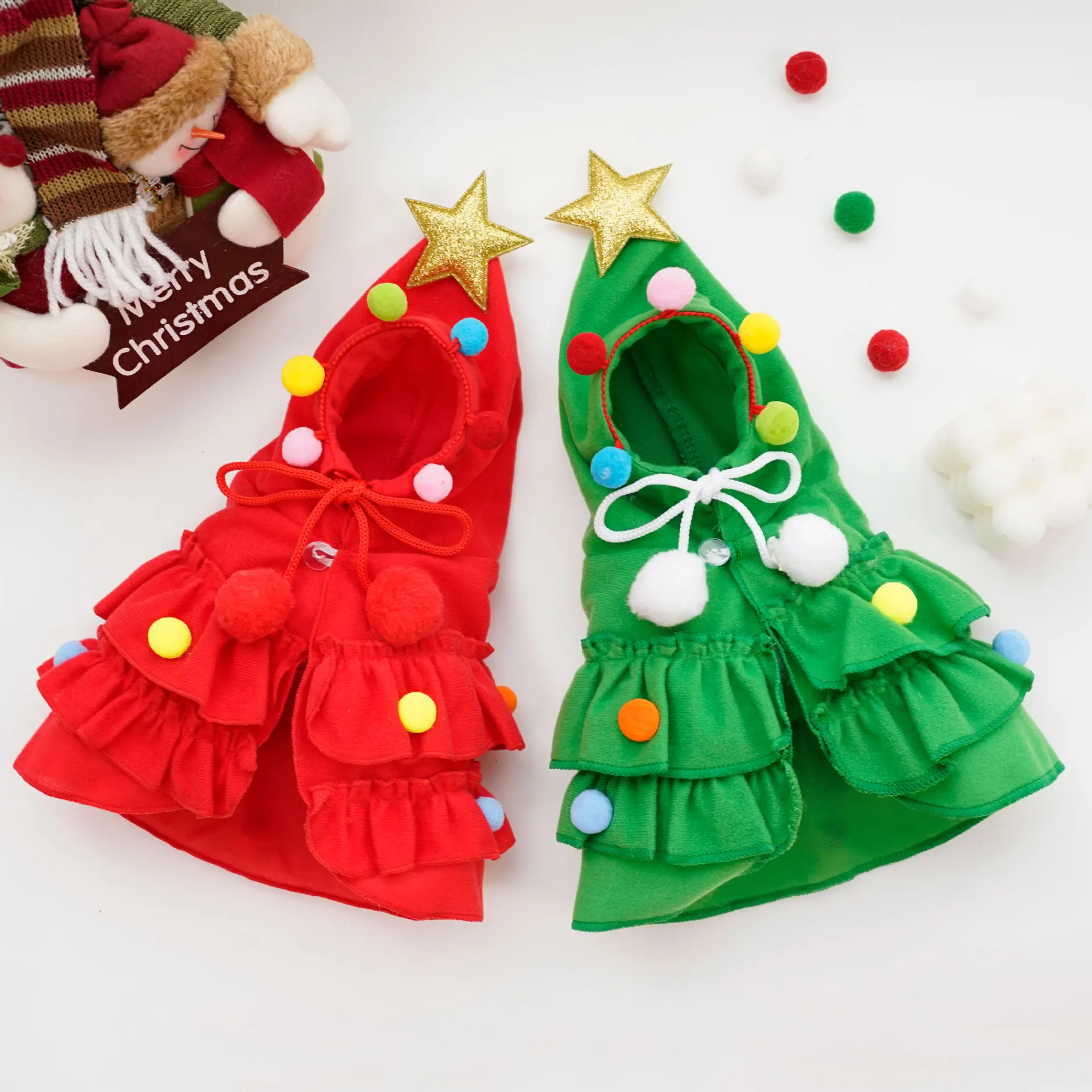 Cat Costume Santa Cosplay Funny Transformed Cat Dog Pet Christmas Cape Dress Up Clothes Red Scarf Cloak Props Decor Puppy Shawl