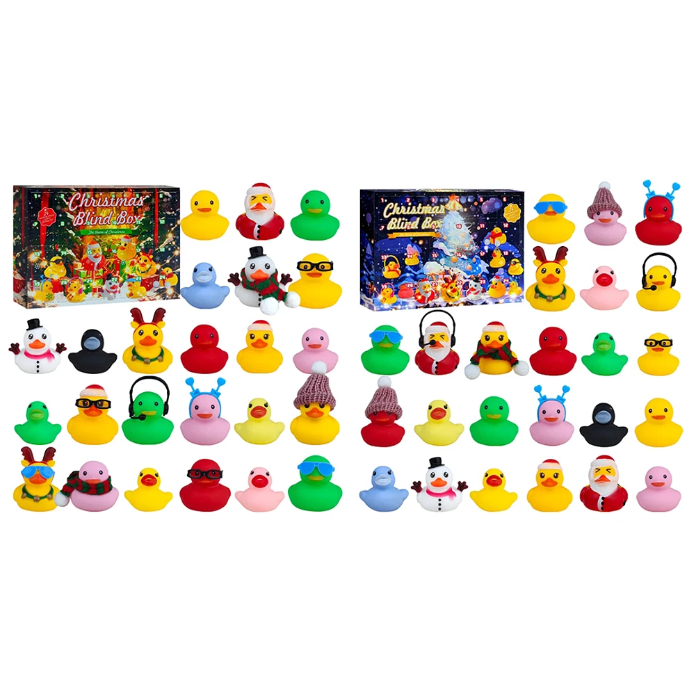2024 Christmas Rubber Duck Advent Calendar 24 Days of Christmas Rubber Duck Set for Kids Christmas Party Favors 4