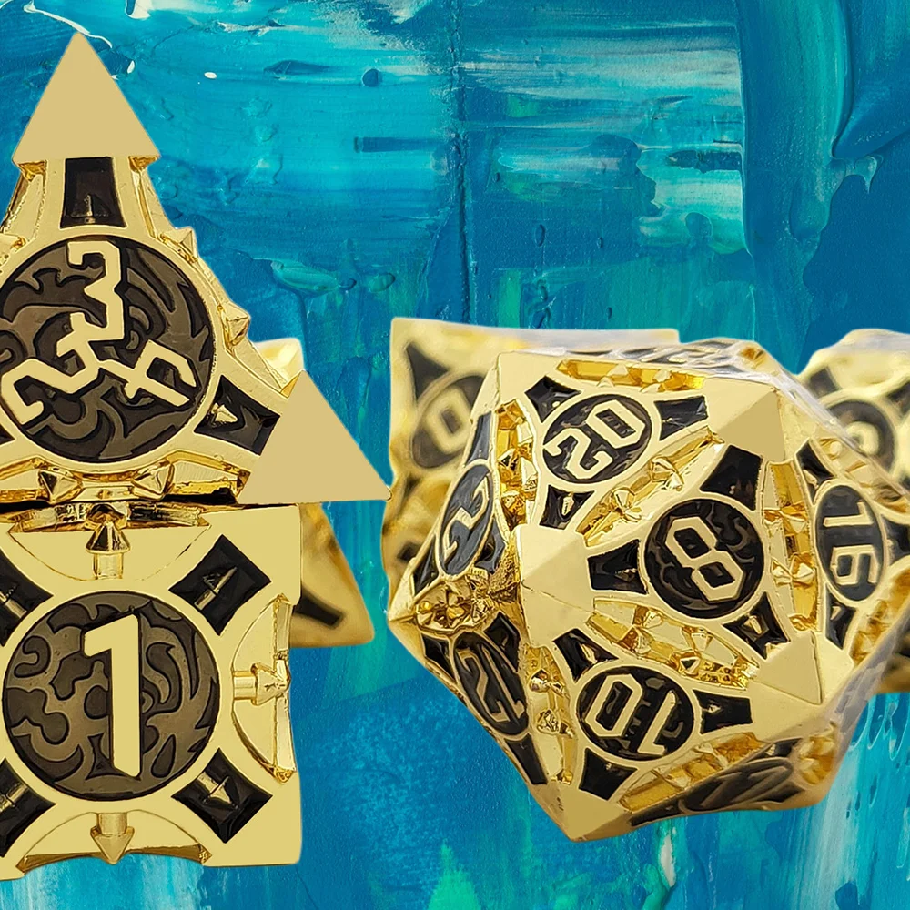 Zinc Alloy DND Dice Polyhedral Metal Dice For Dungeon and Dragon MTG Pathfinder RPG Board Game D&D Role Playing Game Dice Set 3