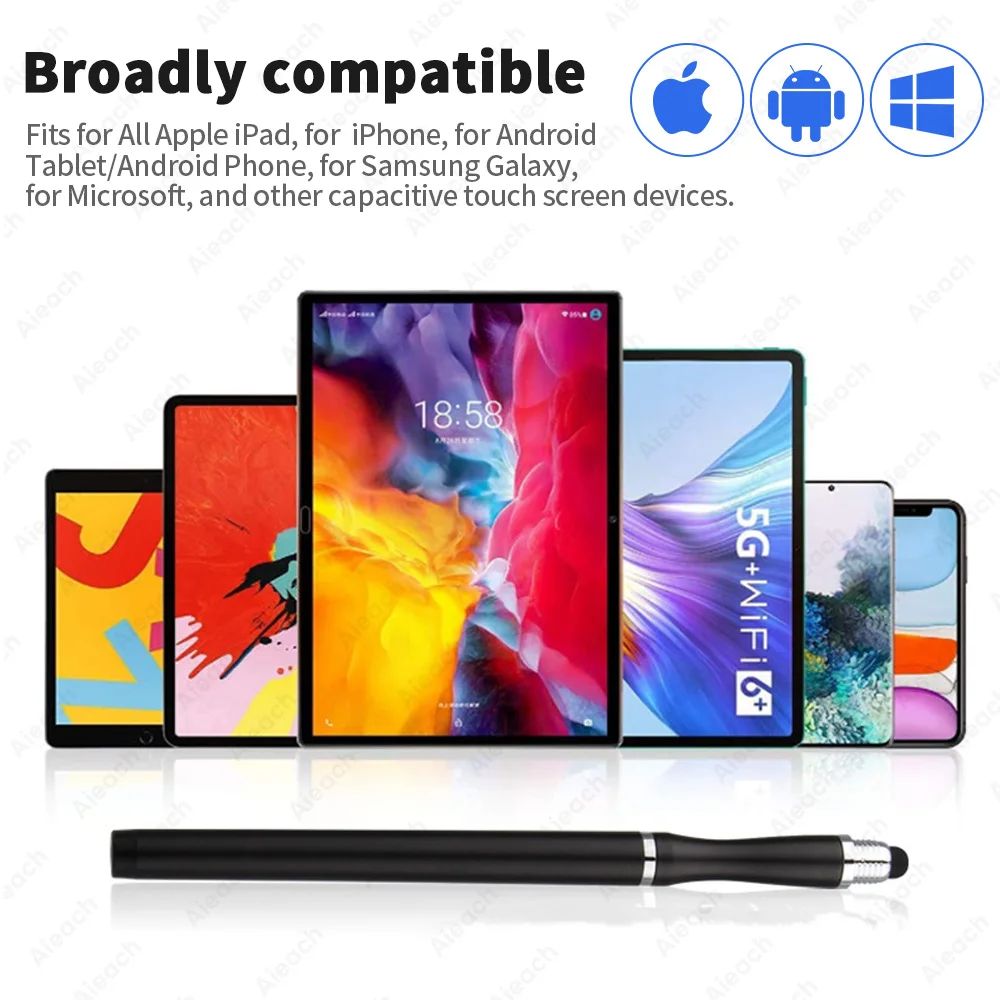 Фото AIEACH 2 в 1 стилус для Планшета Телефона Android iOS стилус для сенсорного экрана ручка для Xiaomi Samsung Lenovo iPad Apple карандаш №2