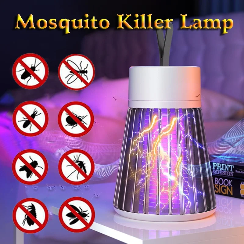 Mosquito Killer Lamp,Mosquito Lamp Mini Electric Shock Mosquito Lamp USB Charging Electric Night Lamp Indoor Outdoor Mosquito Insect Prevention