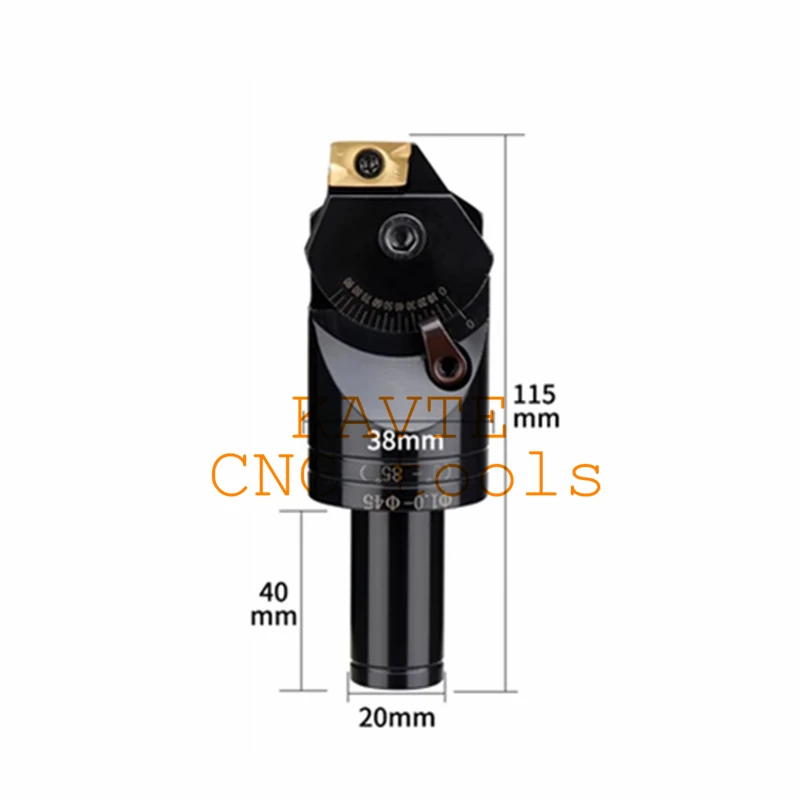 Adjustable universal chamfer cutter straight shank C20/C25 multifunctional milling cutter APMT1604 insert holder 0-85 degree chamfer cutter