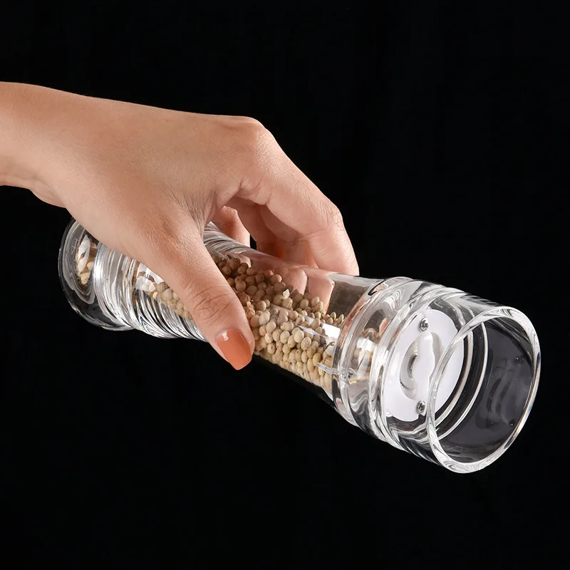 Pepper Grinder Acrylic Salt and Pepper Shakers Adjustable Coarseness by Ceramic Rotor kitchen accessories