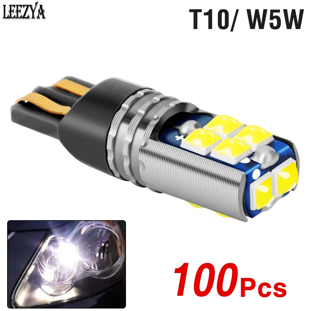 

Лампа светодиодная Canbus W5W 10SMD 194 168 с клиновидным цоколем, 12 В, 24 В