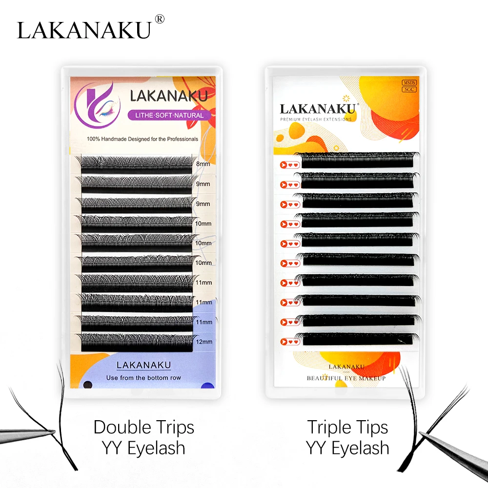 

Lakanaku YY Shape Lashes 2D/3D 0.07 Faux Mink C/D/DD/L 8-15mm Natural Soft Brazilian Eyelash YY Cilios Lashes Extension