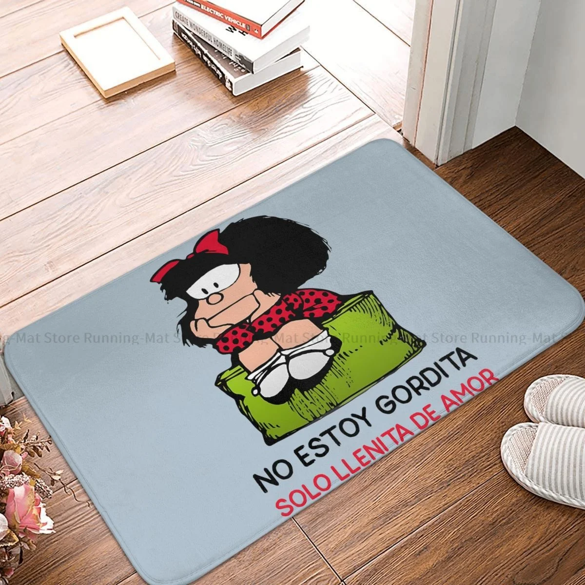 

Mafalda Cartoon Anti-Slip Doormat Living Room Mat Quino Comics Balcony Carpet Welcome Rug Indoor Decor