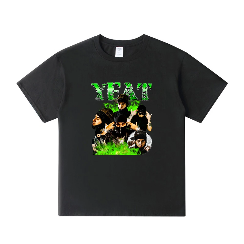 

Rapper Yeat Vintage T-shirt 2 Alive Tour Merch Crewneck Short Sleeve Streetwear Men Women Tee 2023 Hip Hop Clothes