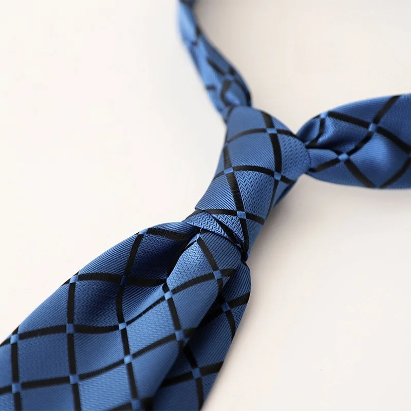 Neck Tie 8CM Mens Necktie Plaid & Checks Ties For Man Groom Groomsman Jacquard Woven Ascot Formal Business Party Accessories
