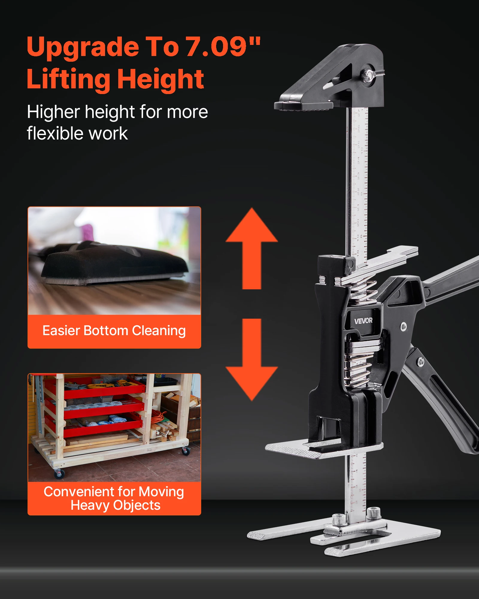 Metal Labor Saving Arm Jack Tool with Magnetic Level