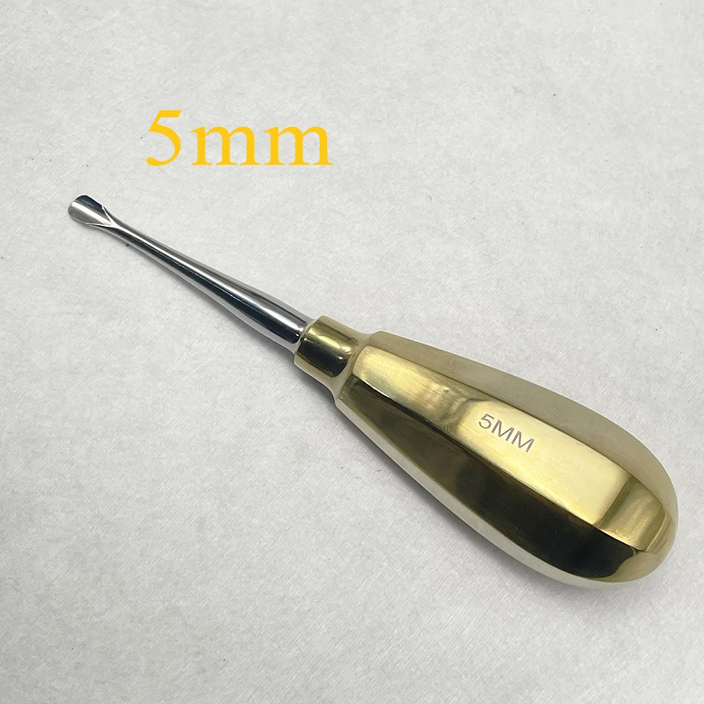 Pet Dental Instruments Feline Canine Dental Elevators with Auxiliary Wing Short Handle Straight Root Elevators Oral Examination