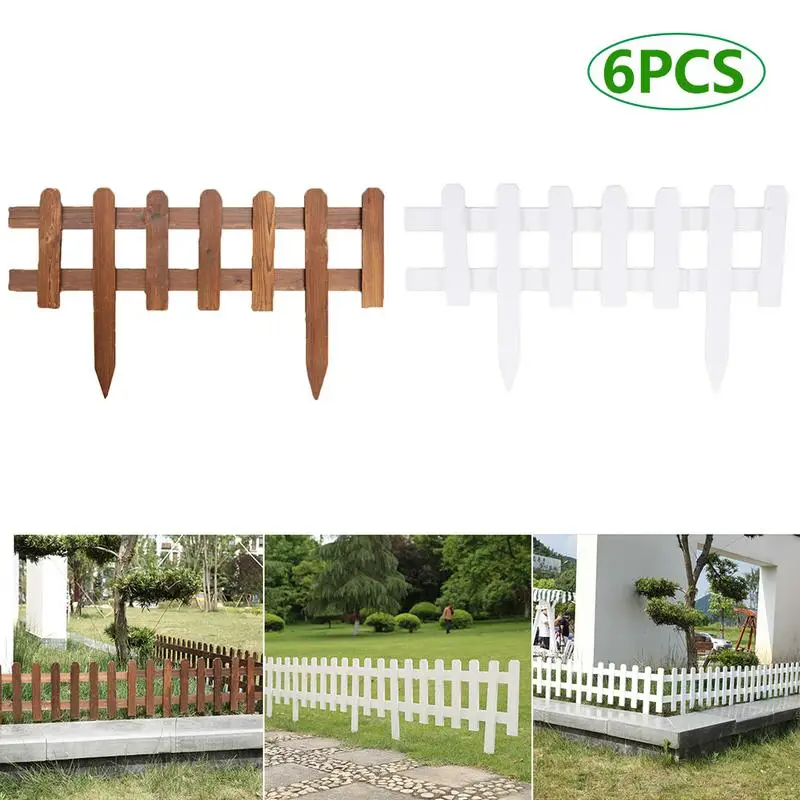 

Best 6pcs Mini Small Fences Garden Fence Border With Removable Lawn Edging For Yard Lawn Garden Flower DIY Garden Kit Garden