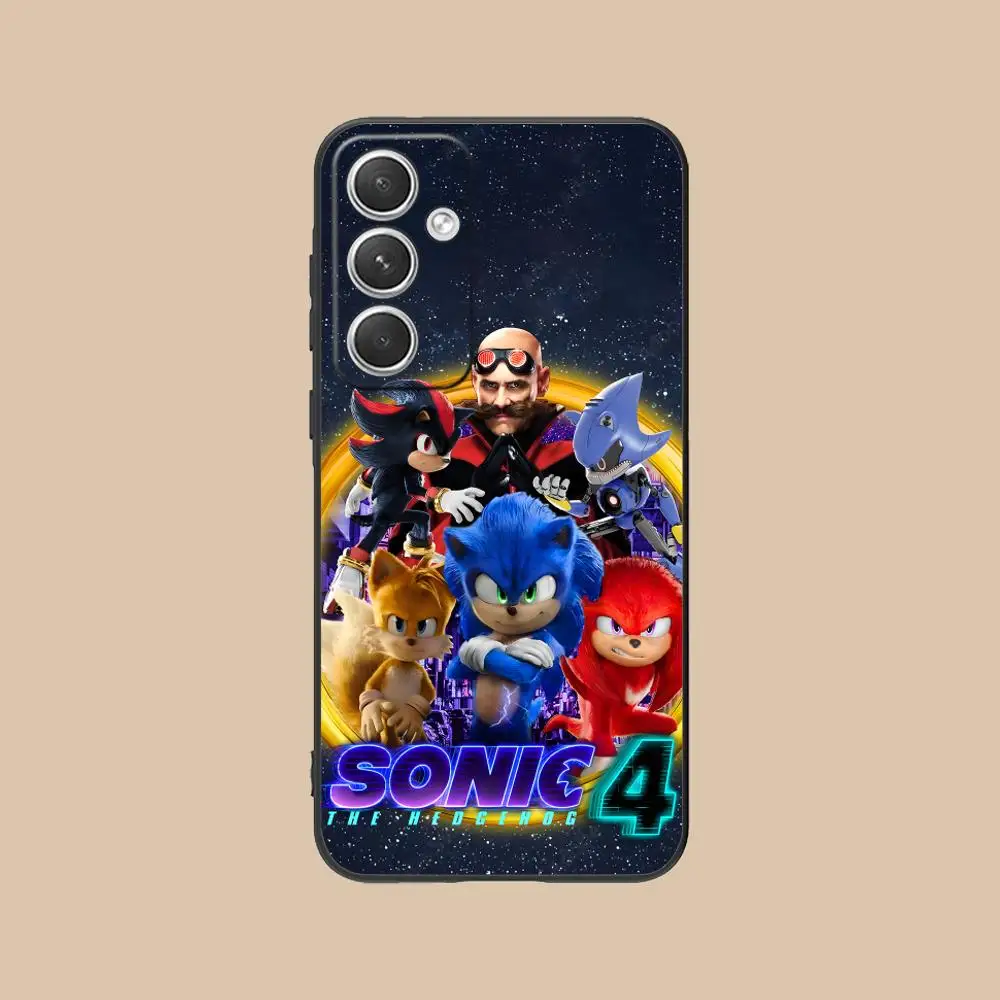 S-Sonic-C Stylish Anime Black Phone Case