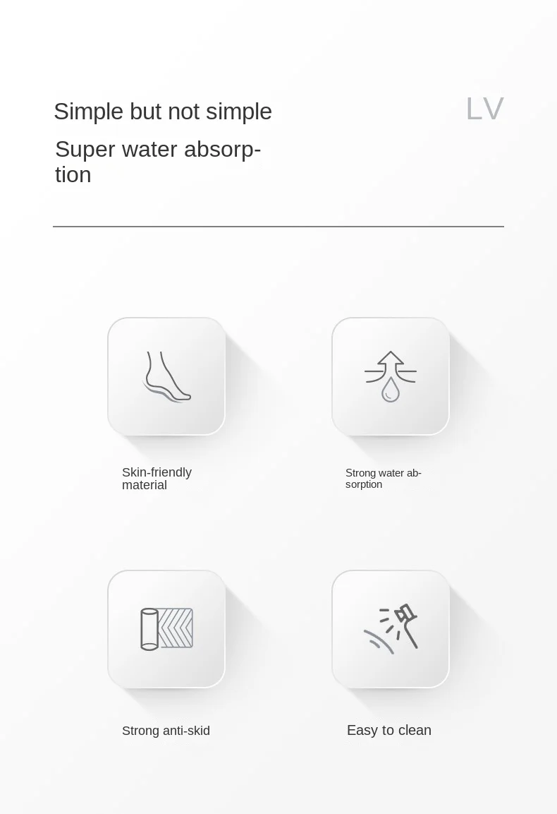 Super Nonslip Bathroom Mats Absorbent Quickdrying Mats Diatomaceous Earth Nonslip Foot Mats