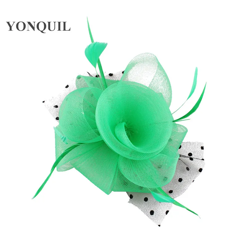 Elegant Women Headpiece Multiple Color Crinoline Material Fascinator Headwear Colorful Mesh Show Headpiece Cocktail Hat MYQ039