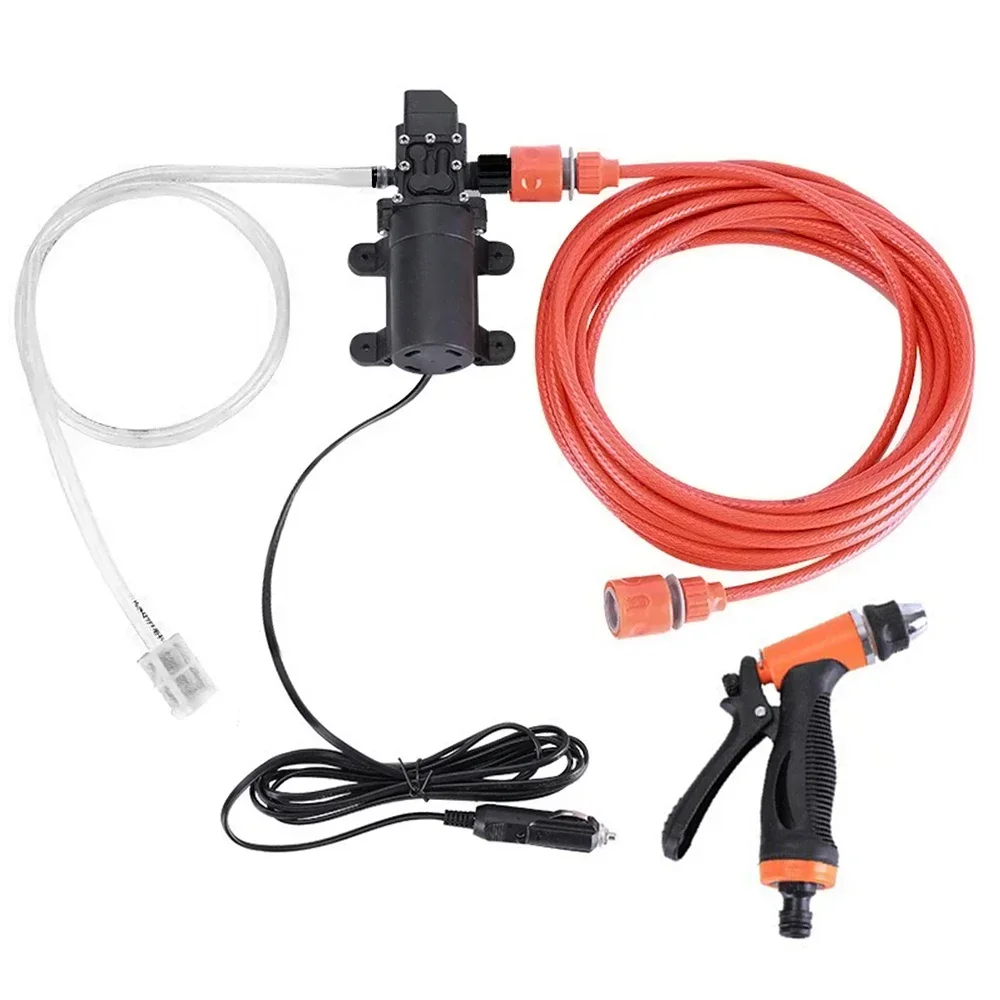 12V 100W High Pressure Car Washer Gun Pump Kit Portable Electric Cleaning Pump Car Garden Cleaning Device