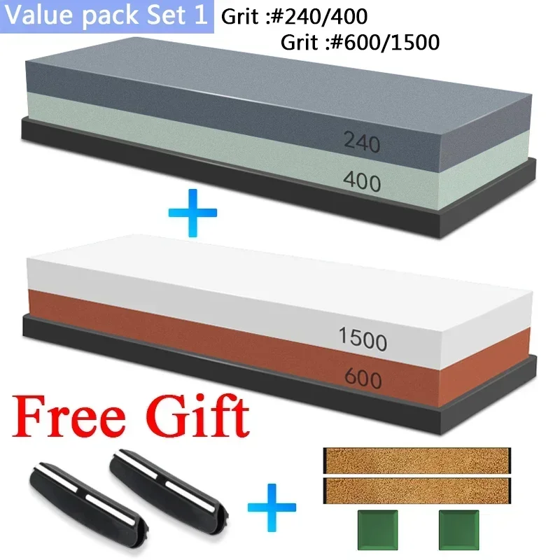 Sharpening Stone Knife Sharpener Grit240-8000# Whetstone Professional Grindstone Set Wood Base Angle Guide Polishing Set 1-8Pcs knife sharpener,kitchen knife sharpener,knife sharpening stone