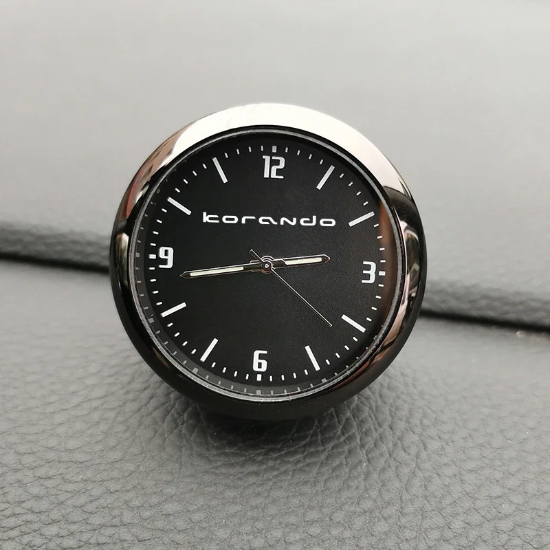 Car Clock Car Quartz Clock Luminous Automobiles Internal Stick-On Digital Watch for Ssangyong Actyon Korando Kyron Musso Grand Rexton XLV
