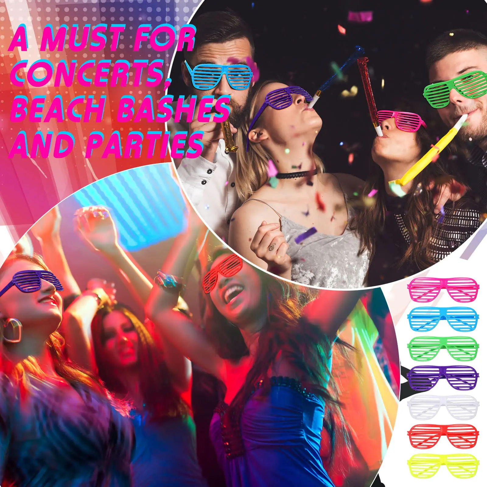 Colorful Sunglasses Set - Adult Mr. and Mrs. Sunglasses Set – BellaCuttery main image 3