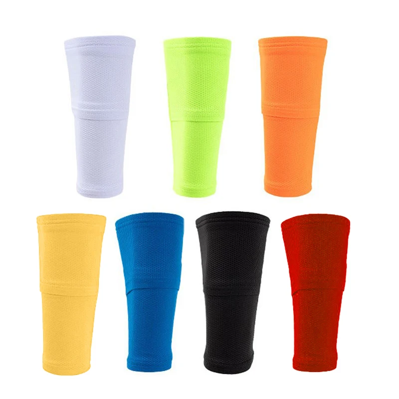 1 Pair Football Shin Guard With Pocket Adults Teens Kids Compression Calf Sleeve Soccer Leg Support Protective Gear