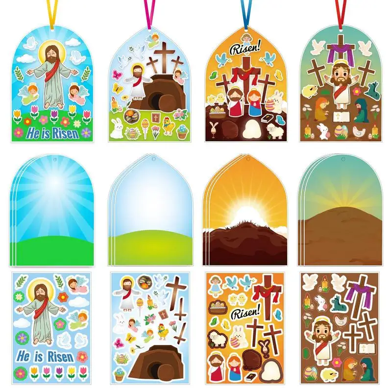 

36 шт./набор, наклейки на тему Пасхи