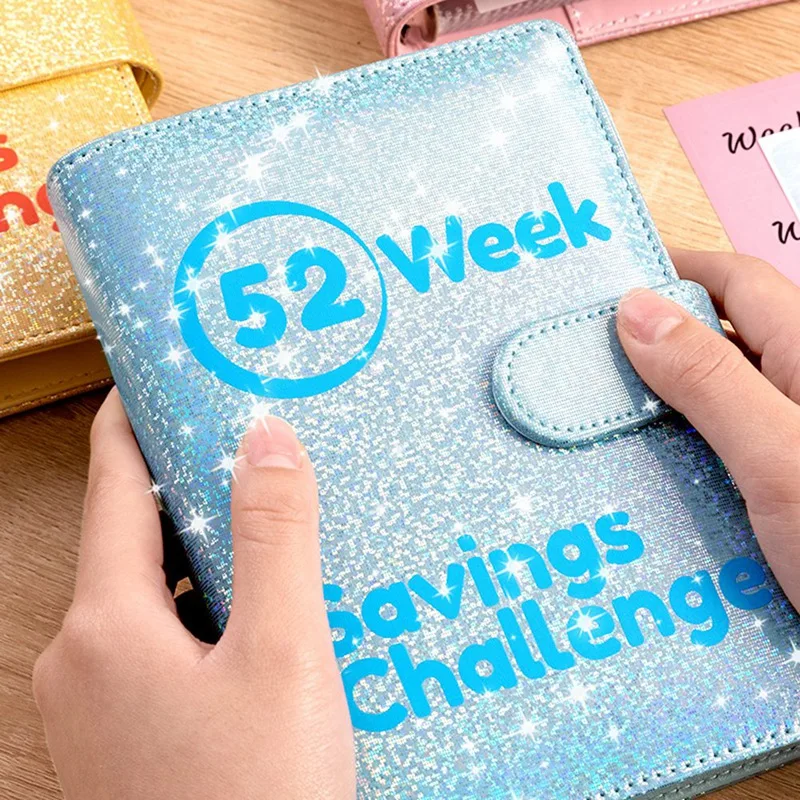 돈 절약 챌린지 바인더, 집 비상 바인더, 보관 예산서 현금 챌린지 박스 세트, 파우치 포함, 52 주