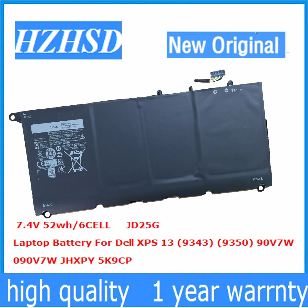 

7.4V 52Wh JD25G 90V7W JHXPY 090V7W Original Laptop Battery For Dell XPS 13 9343 XPS13 9350 13D-9343 P54G 0N7T6 5K9CP RWT1R 0DRRP