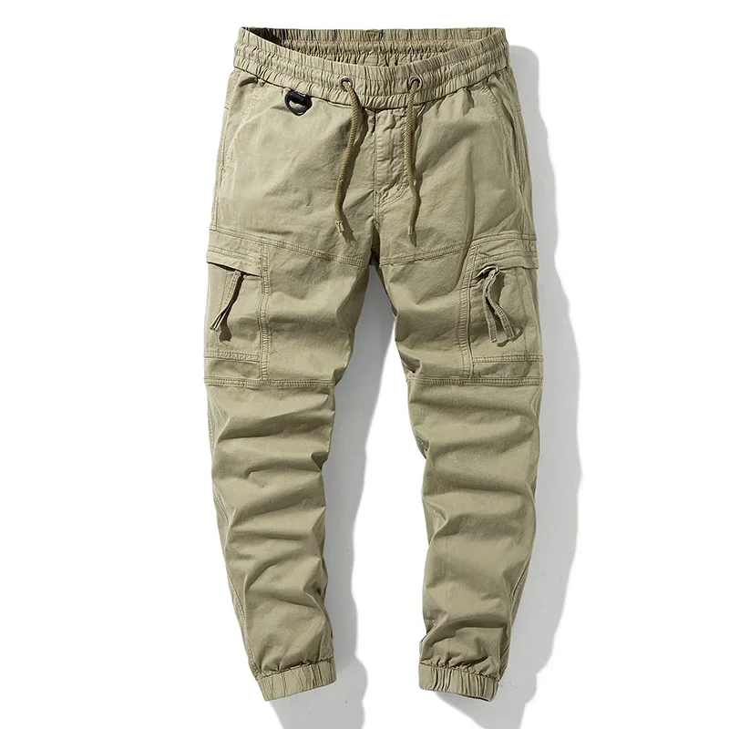 

High Quality Cotton Military Casual Pants Men Street Workwear Fashion Belt Military Pants Harajuku Streetwear Men