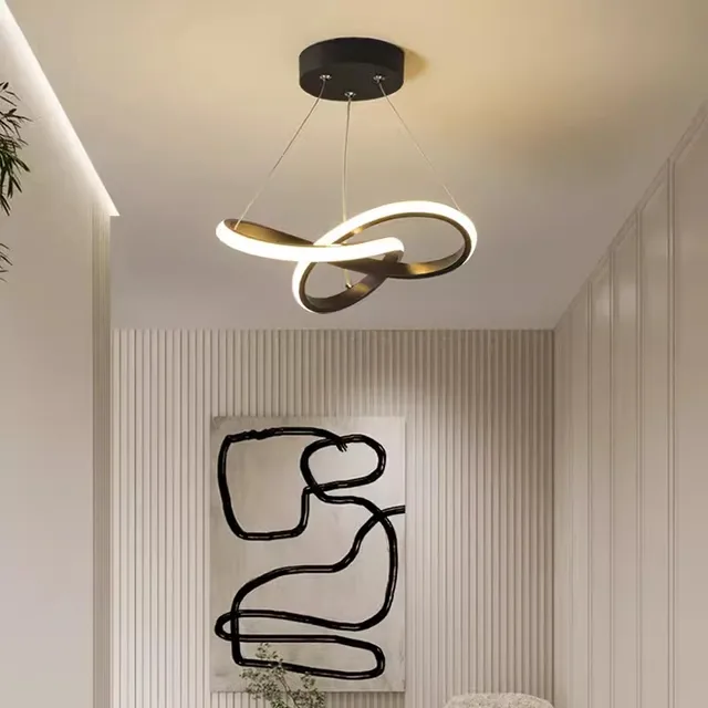 Lâmpada LED para sala de jantar, design simples e criativo, estilo nórdico, bom para um hotel