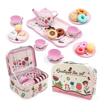 DIY Pretend Play Toy Simulation Tea Set Tableware Play House Kitchen Afternoon Tea Game Toys Gifts For Children Kids Girls 1