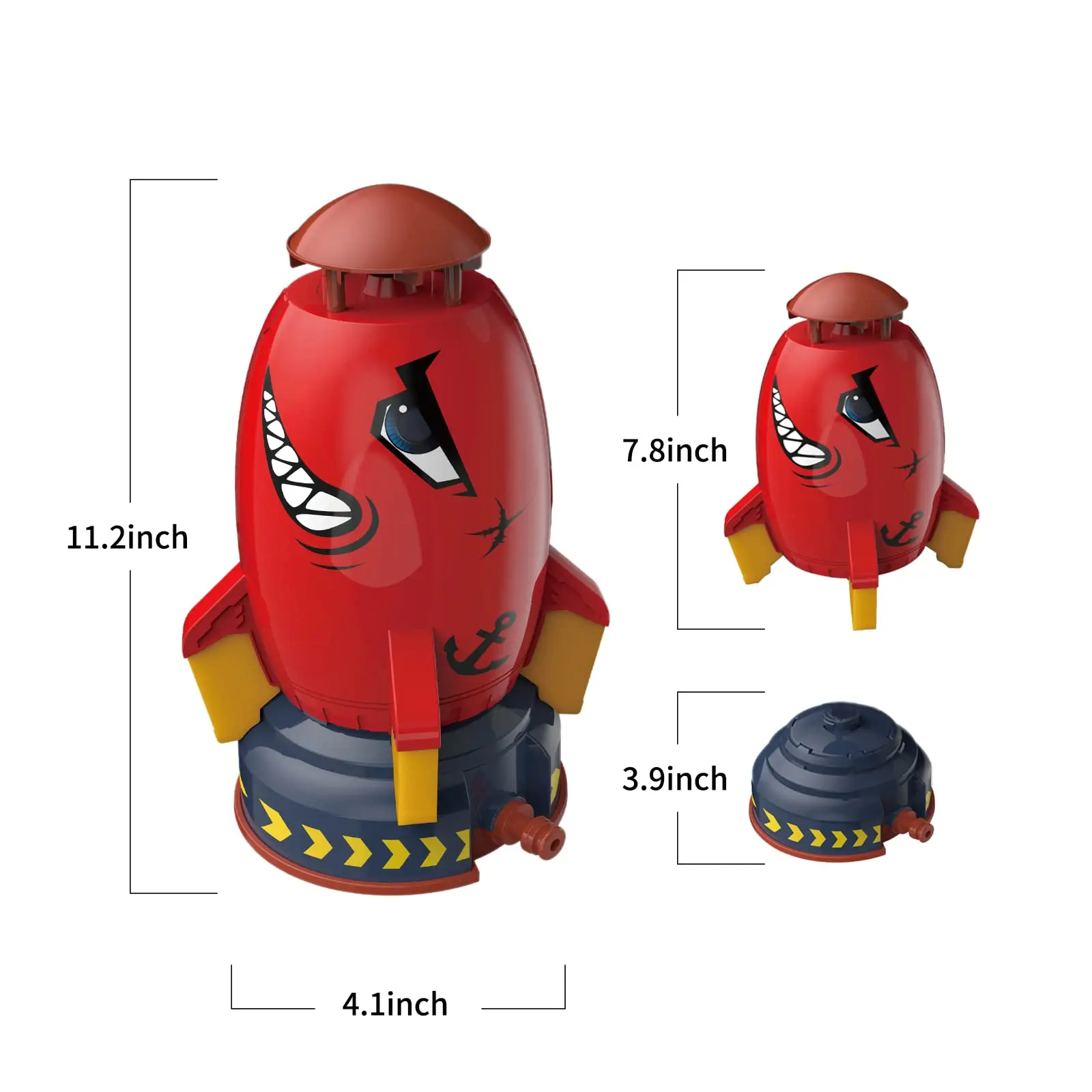 Garden Sprinkler Rocket Launcher Toys Outdoor Rocket Water Pressure Lift Sprinkler Toy Fun Interaction Kids