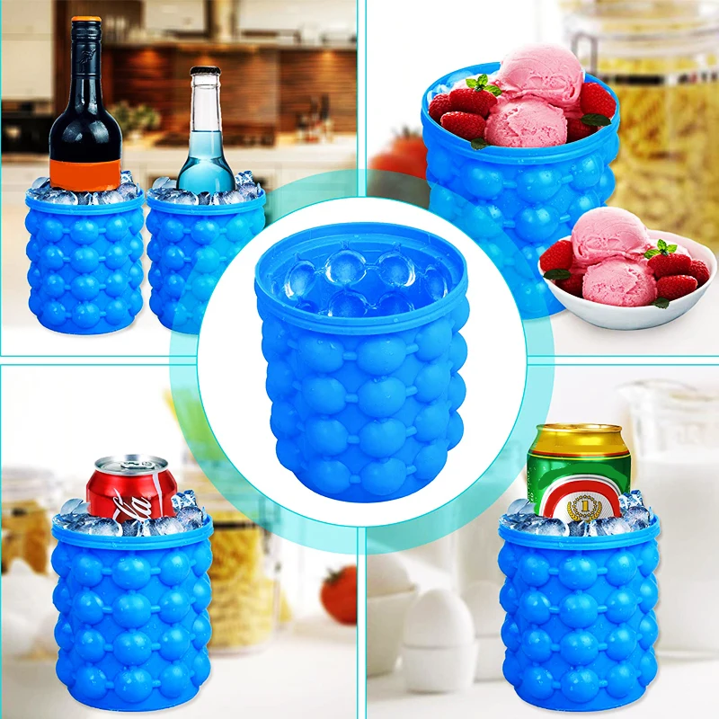 Silicone Ice Bucket Cup Mold For Making Ice Cubes Tray Freeze Quickly  Food-grade Creative Design Ice Bucket Frozen Drink Tools - Ice Cream Tools  - AliExpress