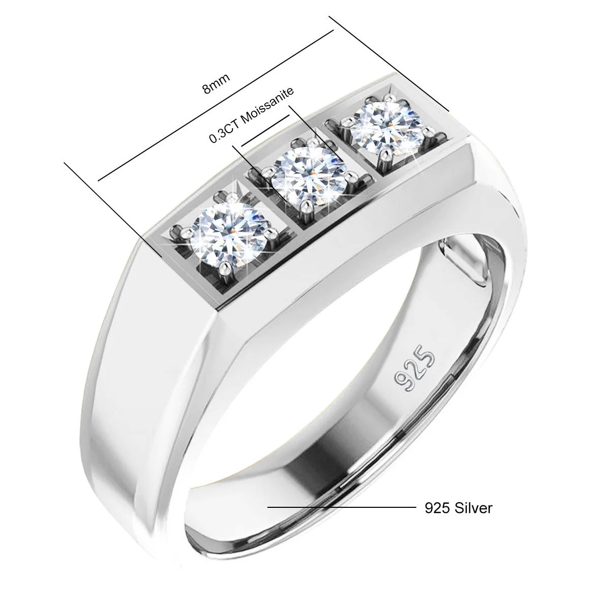 92.5 sterling silver with diamond extraordinary design ring for men - –  Soni Fashion®