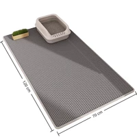 Tapis de litière pour chat Double couche antidérapant pour animaux de compagnie, grand bac à litière pour animaux de compagnie, filtre résistant à l'usure, imperméable et antidérapant 2