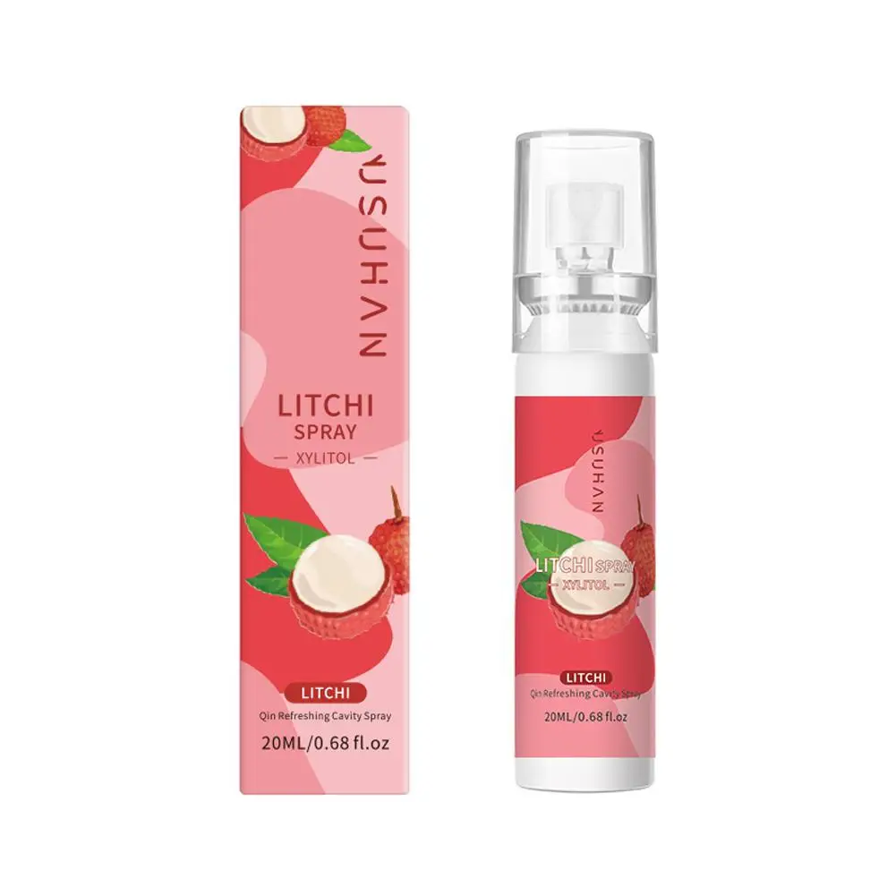Oral Fresh Spray Peach Mint Grape Litchi Flavor Mouth Spray 20ml Fresh Breath Portable Mouth Freshener Oral Spray Remove Smoke