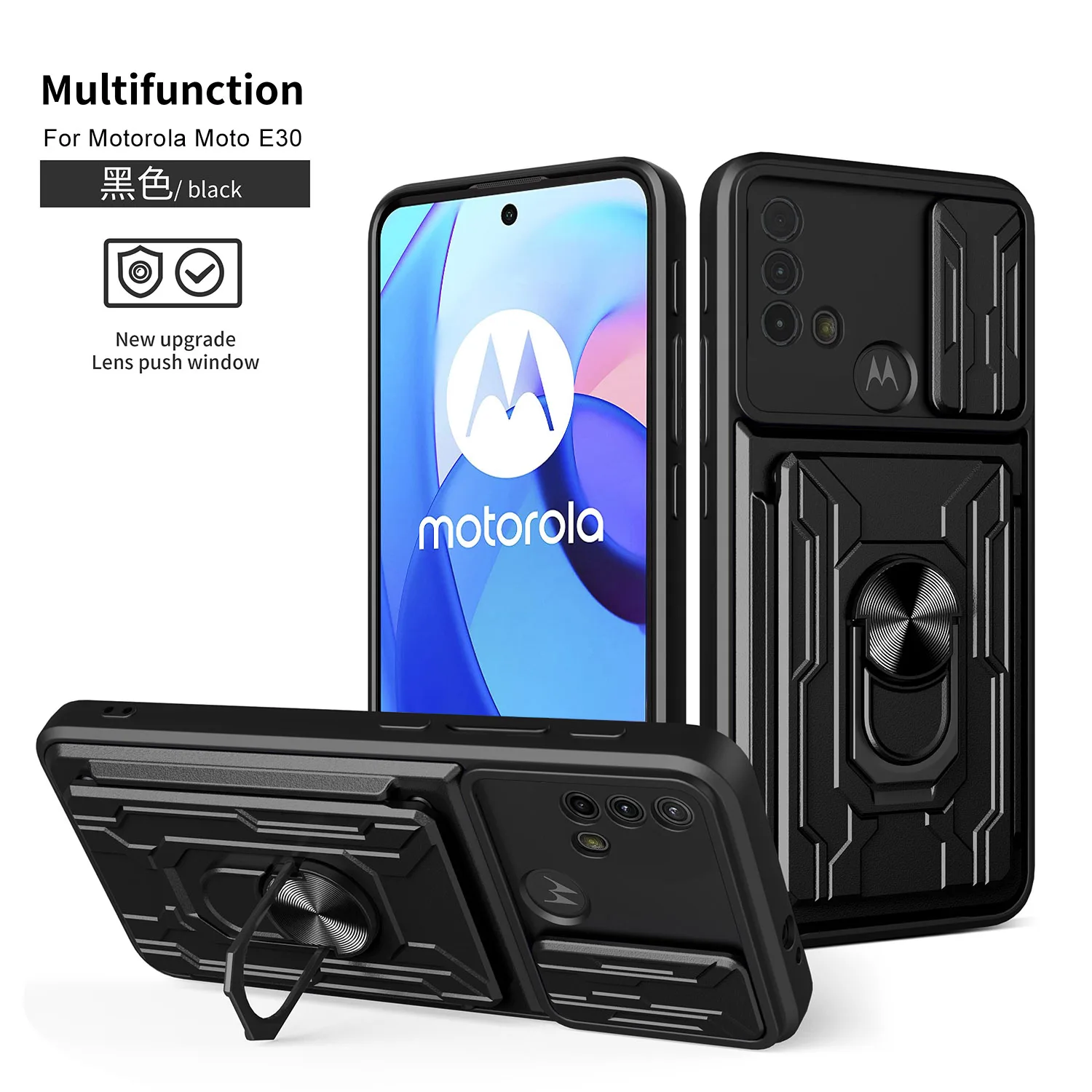 Custodia Magnetica Per Motorola E30 Supporto Per Anello Per Auto Capas Motorola E13 4G Smartphone Android Fundas Motorola E20 E40 E32 E22I