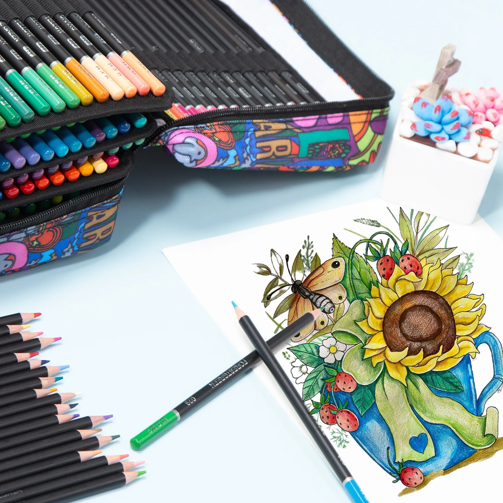 KALOUR-Ensemble de Crayons de Couleur pour Croquis, Graffiti, Huile, Boîte  Cadeau, Fournitures Scolaires et de Bureau, 180/300 Pièces - AliExpress