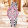 Charm 3-piece Women's Quartz Watch Set With Rhinestone Details - Including Circular Dial, Charming Cross Pendant Necklace And Br 2