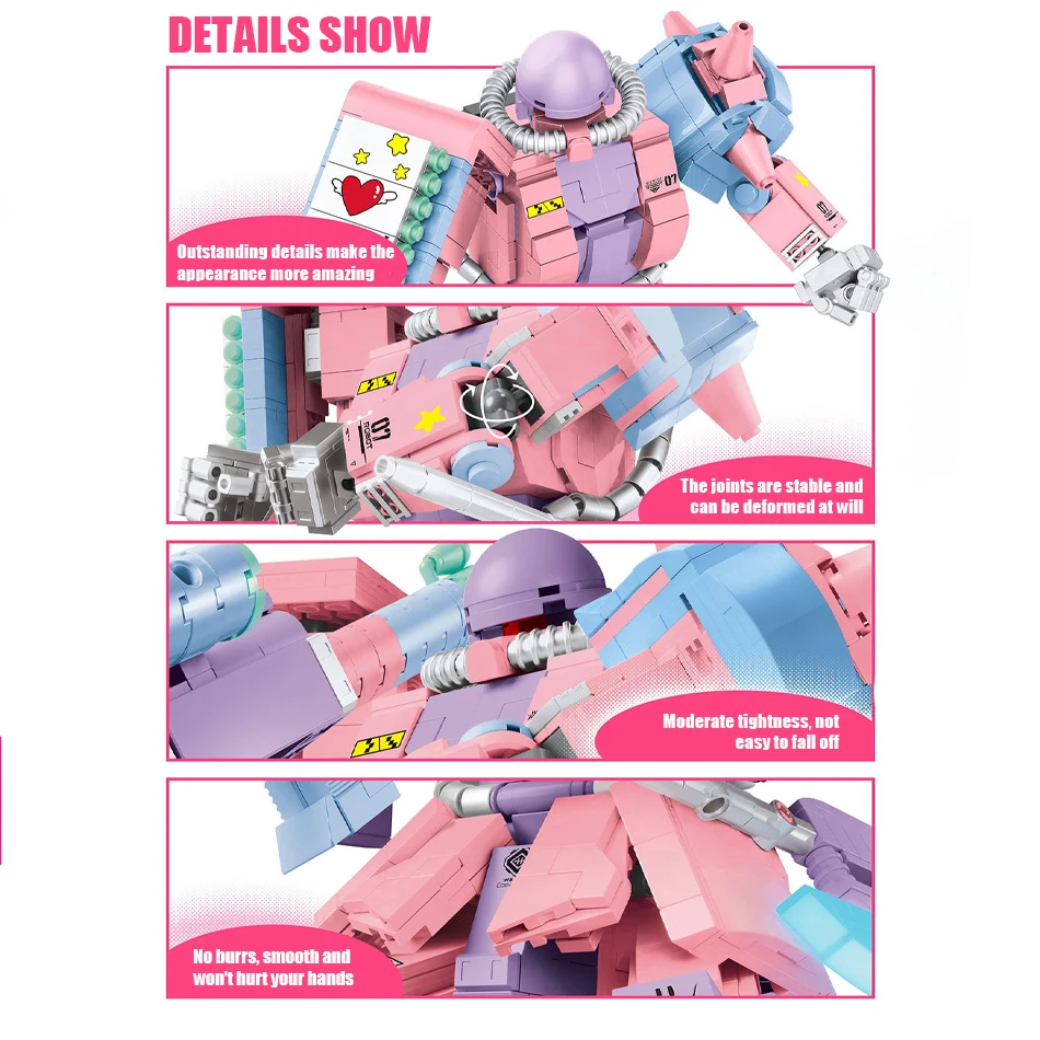 MOC Pink Sweetheart Zakude Mechanical Armor Building Blocks