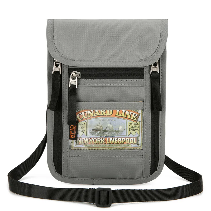 RFID Blocking Travel Neck Wallet and Passport Holder – Anti-Theft Document Organizer