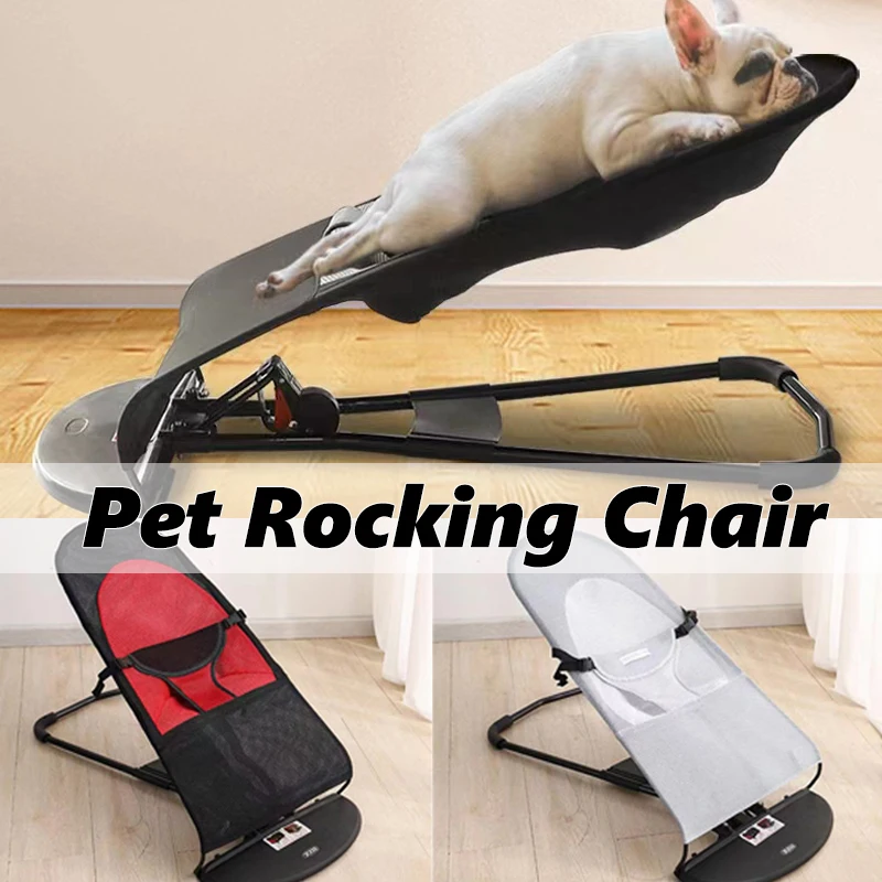 

Spring Supplie Folding Chair For Comfort Nest Sleeping Pet Puppy Rocking Bed Recliner Dog Portable Swings House